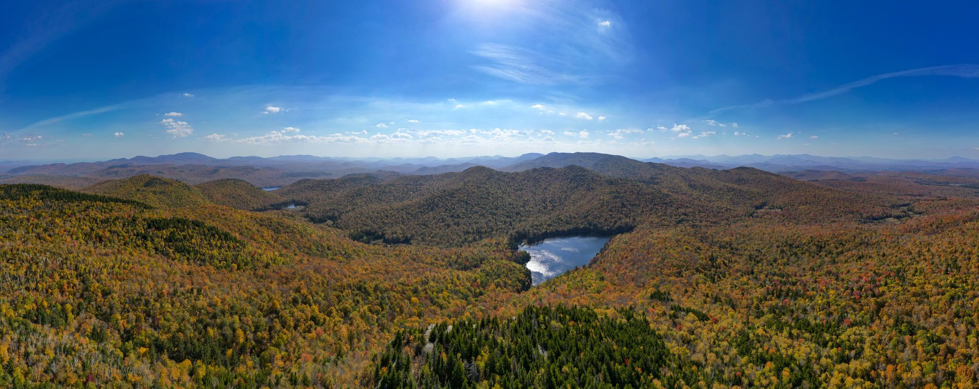 Peaked Mountain summit landscape photography, Adirondacks NY
