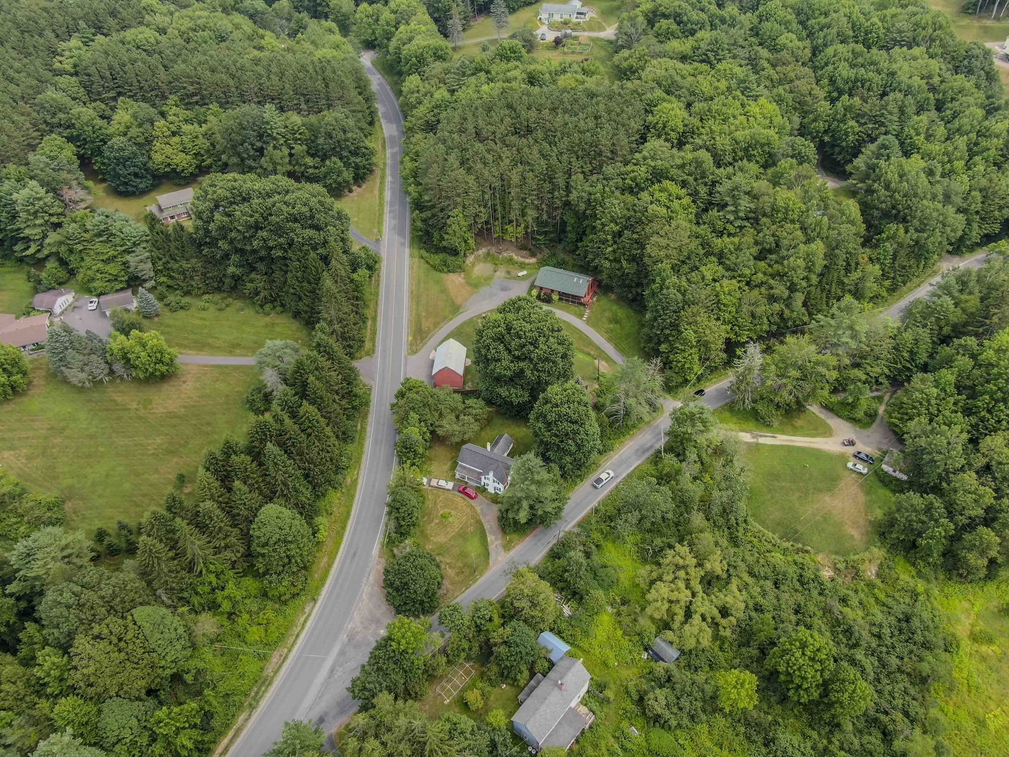Aerial drone view of 508 Cornish Hill Rd, Capital Region NY