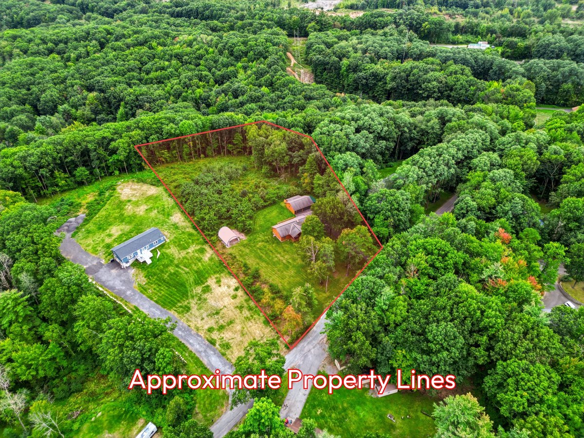 Aerial drone property boundary lines mapping overlay — Orion Media, Capital Region NY